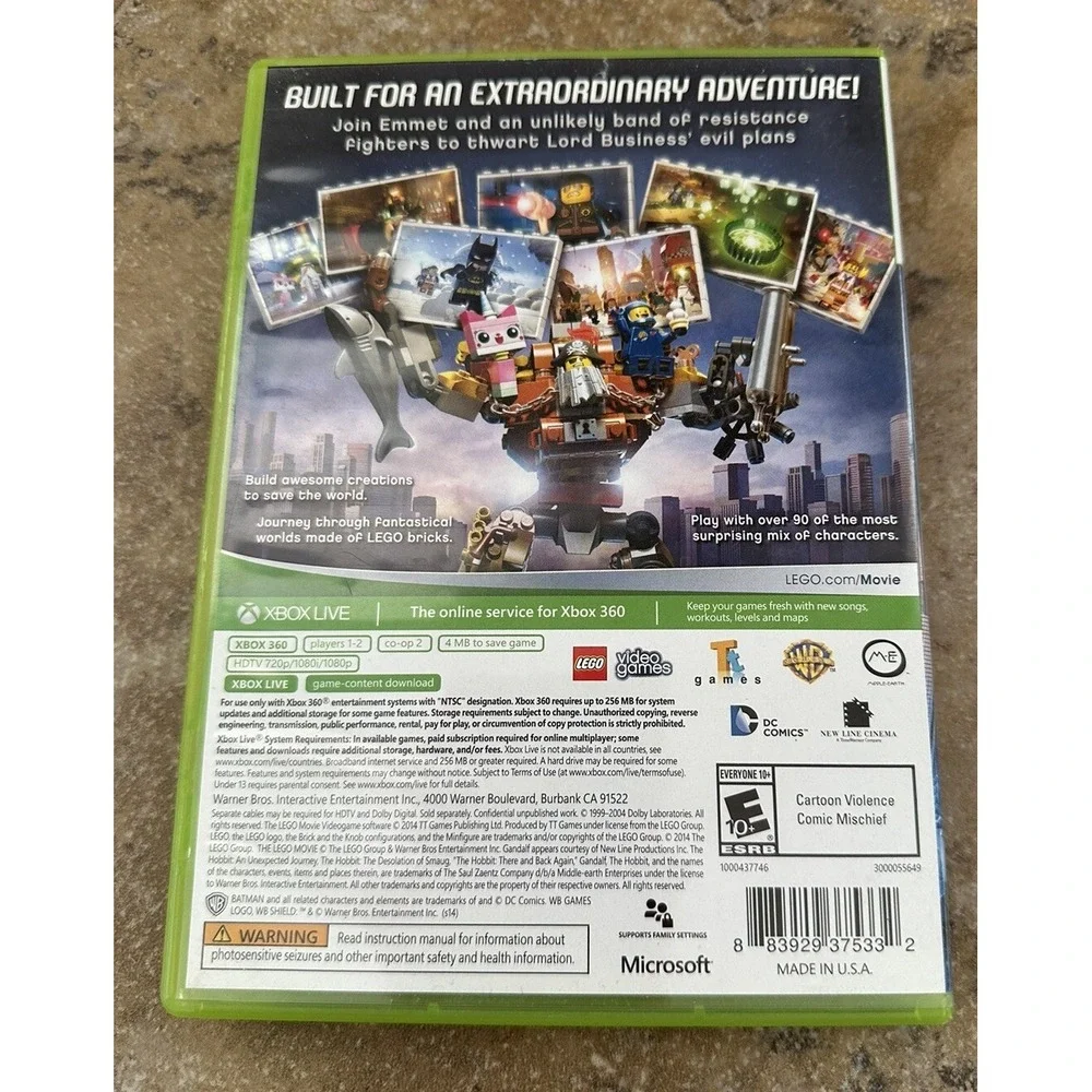 The LEGO Movie Videogame - Xbox 360 Standard Edition - W Manual